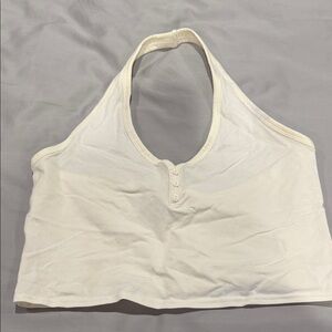 Express Cream Bandeau Halter Top